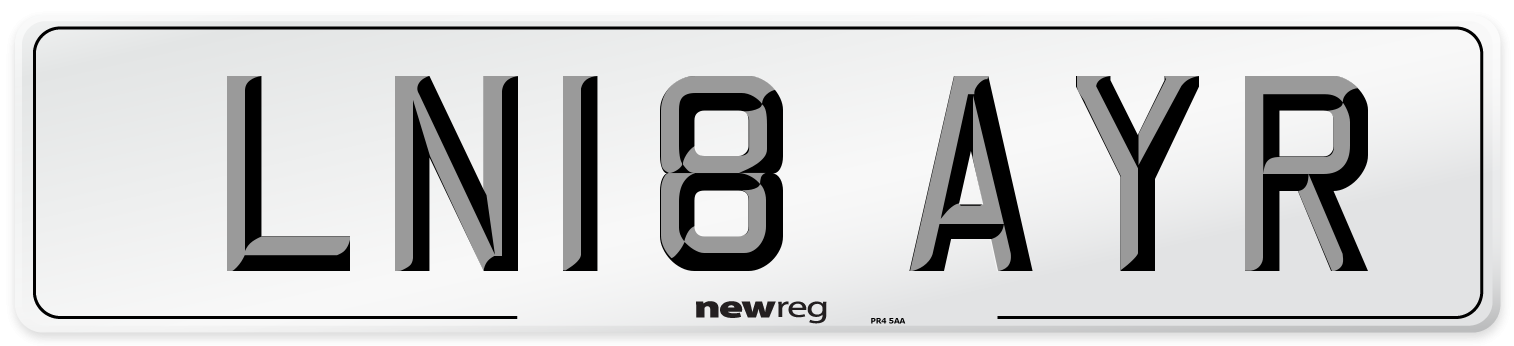 LN18 AYR Number Plate from New Reg